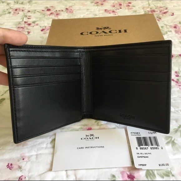 🌻Coach Men’s Wallet Double Billfold NWT. - Picture 3 of 6
